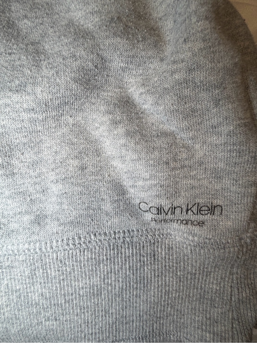 Calvin Klein performance cropped hoodie gray fleece sweatshirt size small - Picture 5 of 6